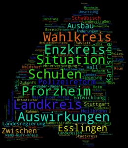 Kleine Anfragen WordCloud, November 2016, Baden-Württemberg, Alle Parteien